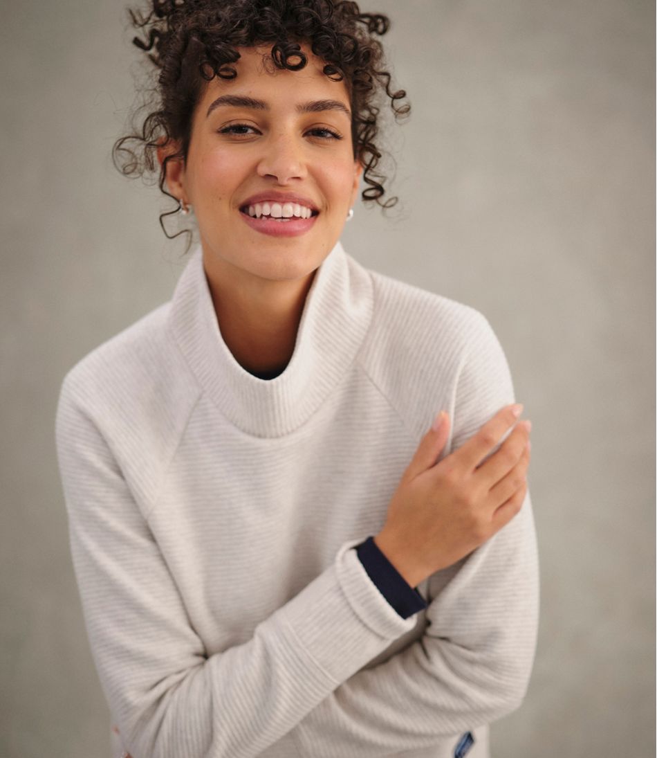 Women's Lakewashed Double-Knit Funnelneck - Image 7