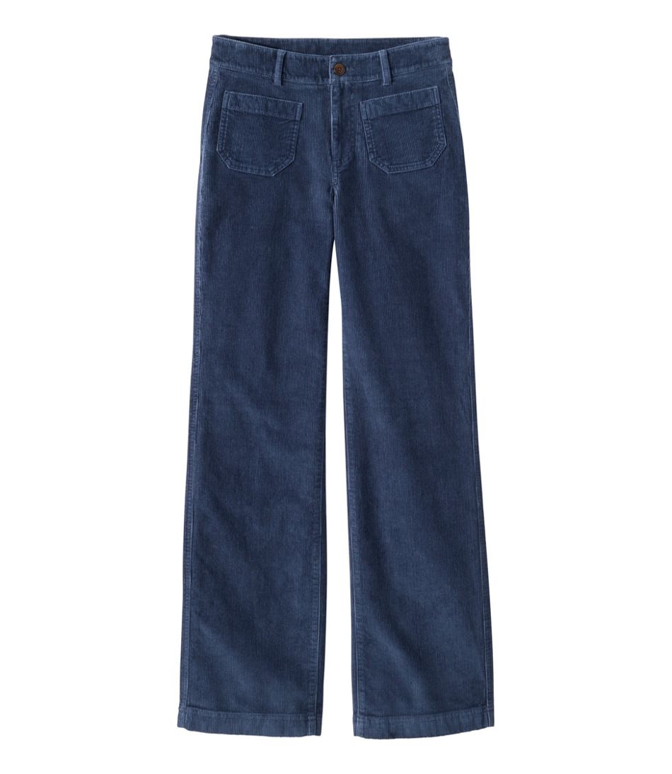 Women's 207 Vintage Corduroy Patch Pocket Pants, Mid-Rise Wide Straight-Leg