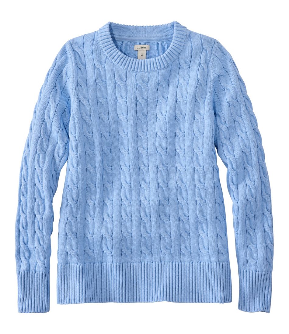 Women's The Original Double L? Sweater, Cable Crewneck