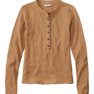 Women's Signature Premium Thermal Tops, Long-Sleeve Henley Shirt