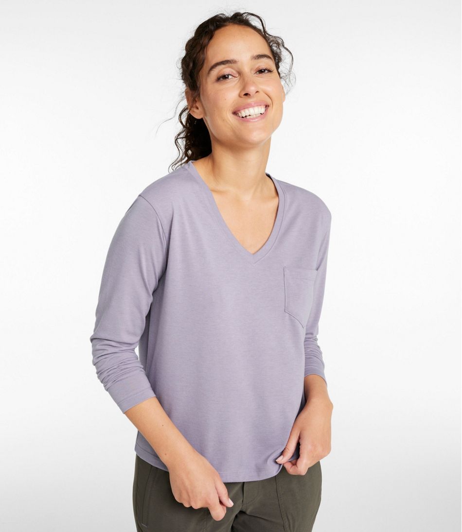Women's Vista Camp V-Neck Pocket Tee, Long-Sleeve - Image 2
