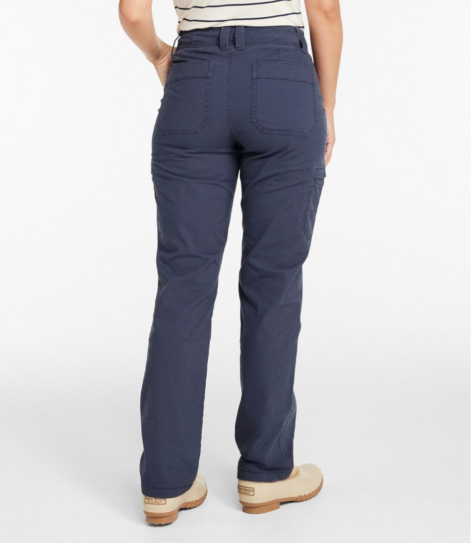 Women's 207 Vintage Cotton Canvas Pants, Mid-Rise Straight-Leg Cargo Lined - Image 3