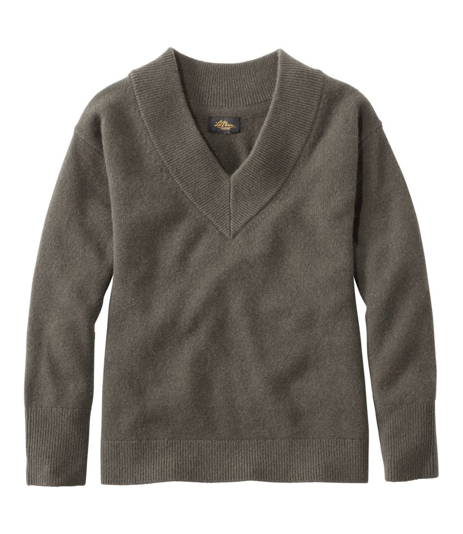 Women's Signature Premium Essential Cashmere Sweater, Relaxed V-Neck