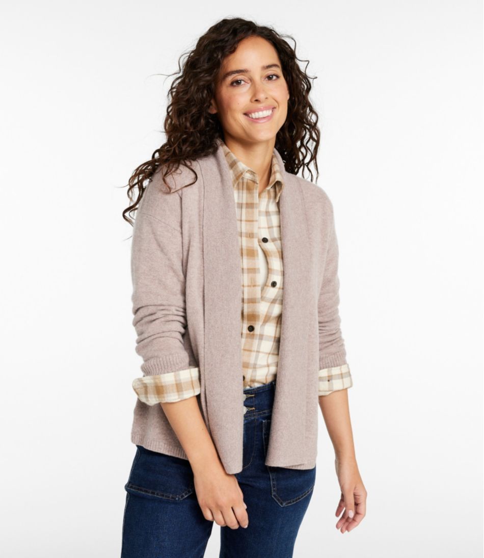 Women's Classic Cashmere Sweater, Relaxed Cardigan - Image 2
