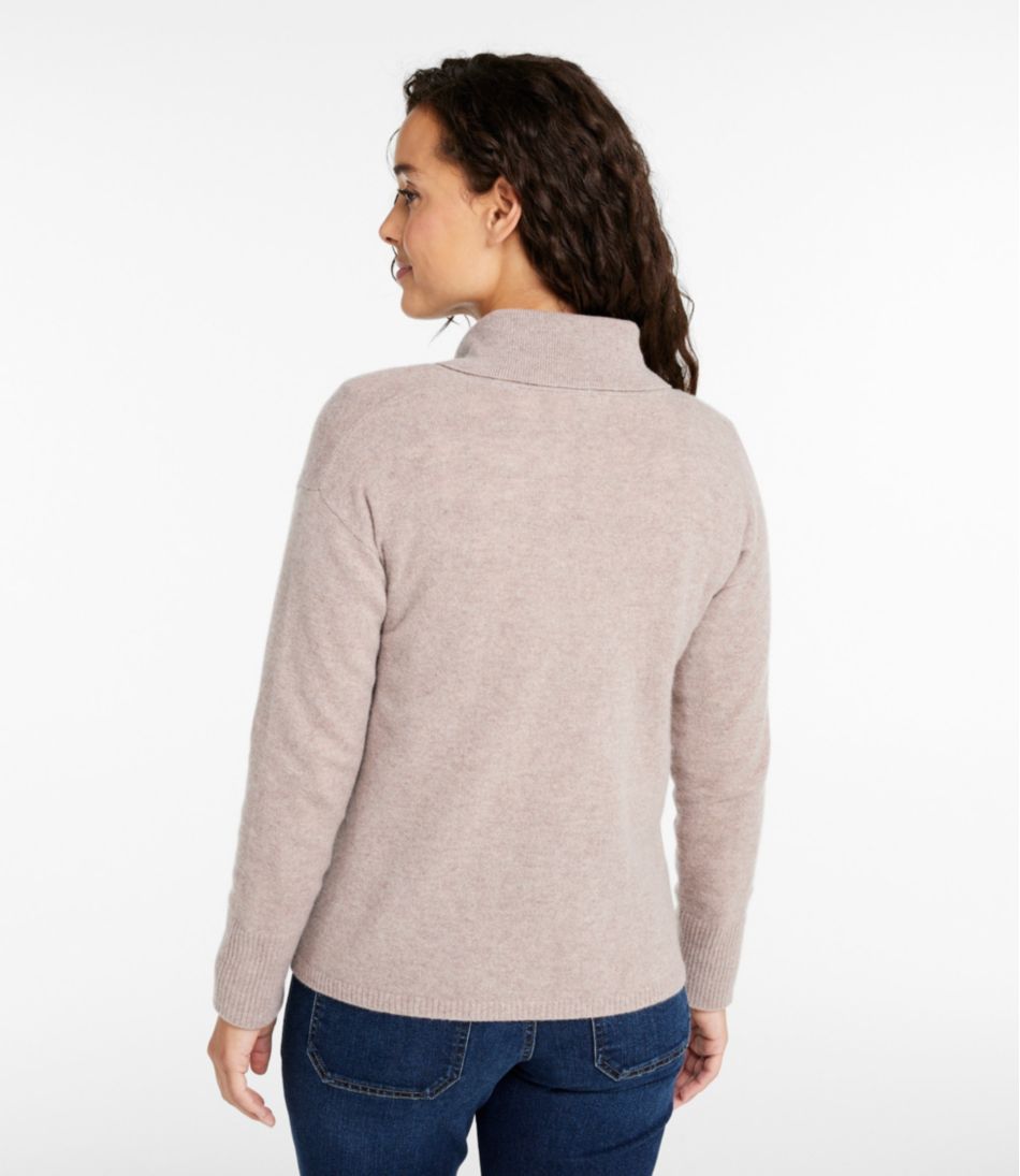 Women's Classic Cashmere Sweater, Relaxed Cardigan - Image 3