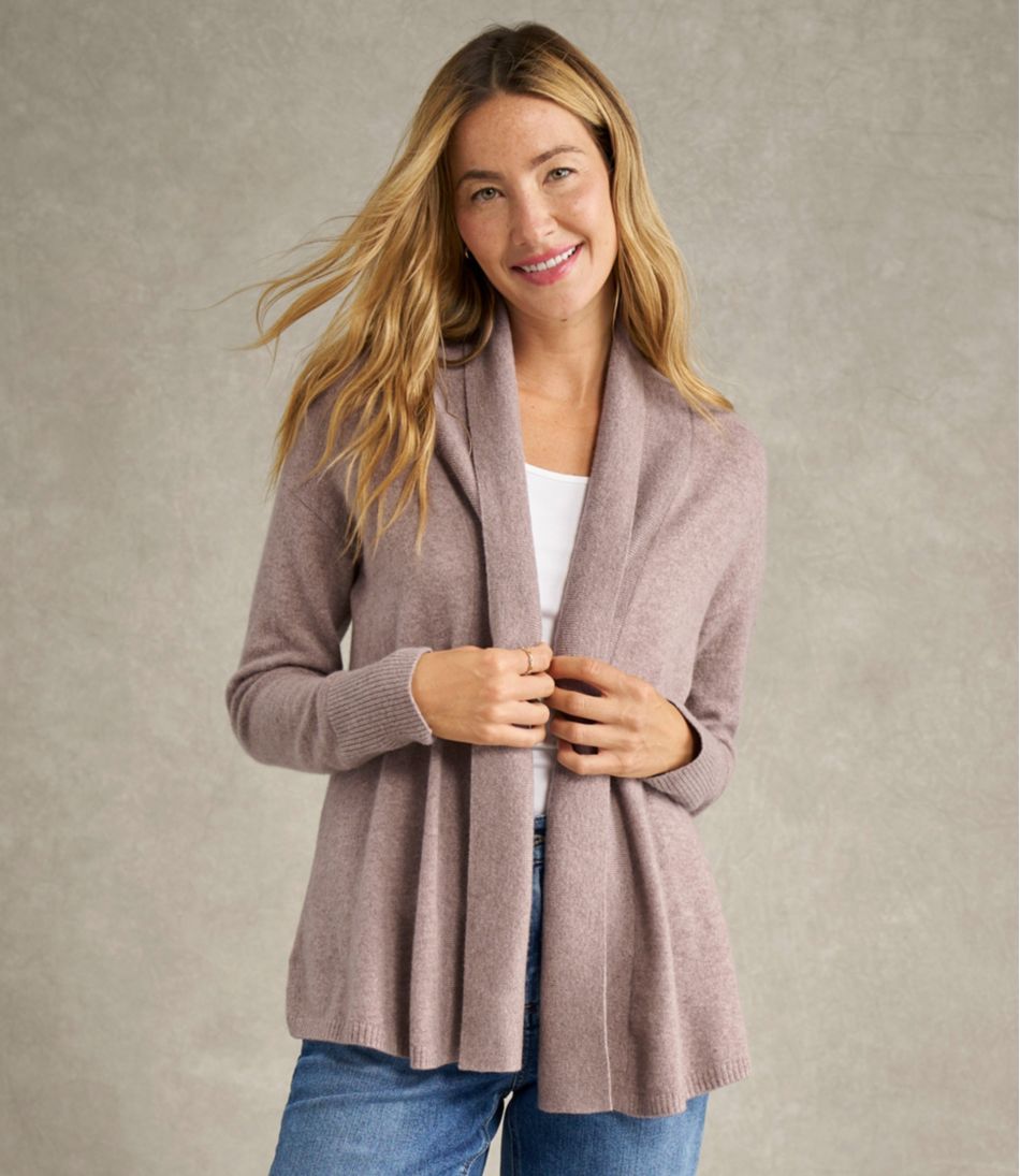 Women's Classic Cashmere Sweater, Relaxed Cardigan - Image 6