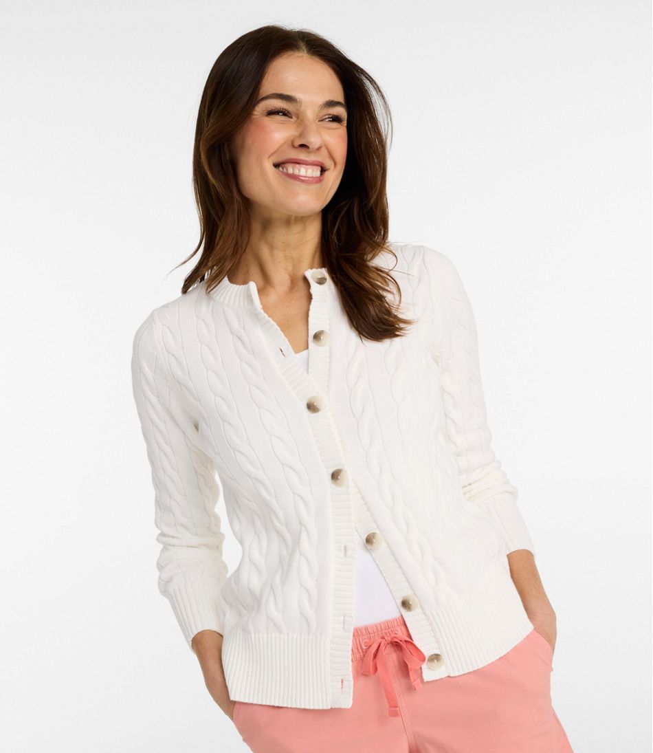 Women's The Original Double L? Sweater, Cable Cardigan - Image 2