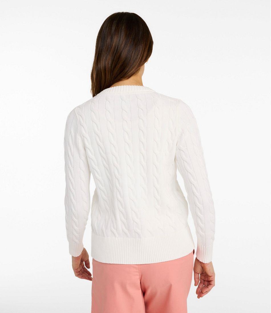 Women's The Original Double L? Sweater, Cable Cardigan - Image 3