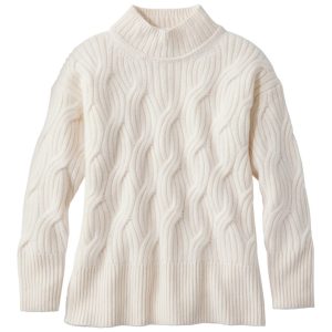 Women's Signature Premium Cashmere Cable Sweaters, Mockneck