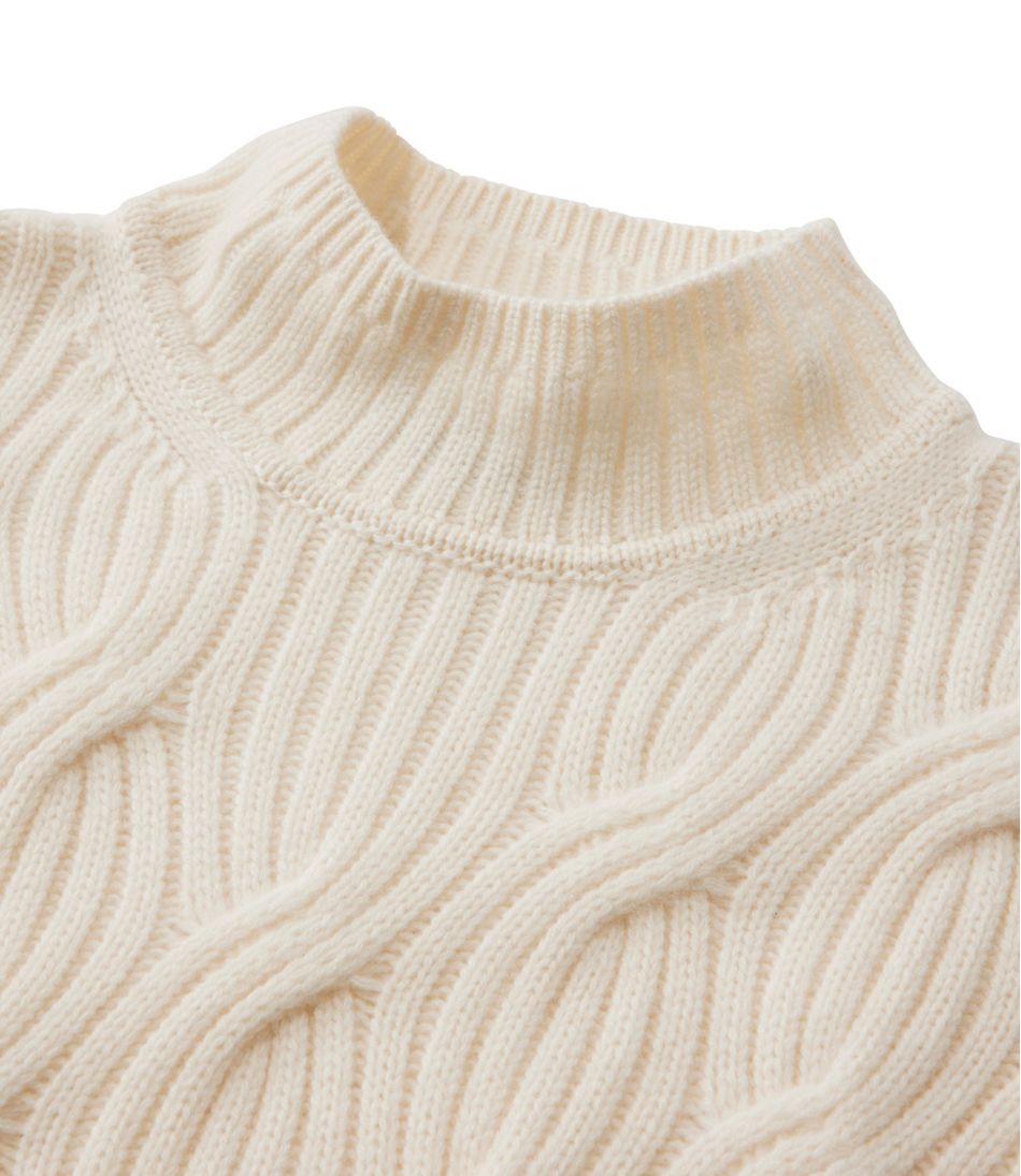 Women's Signature Premium Cashmere Cable Sweaters, Mockneck - Image 4