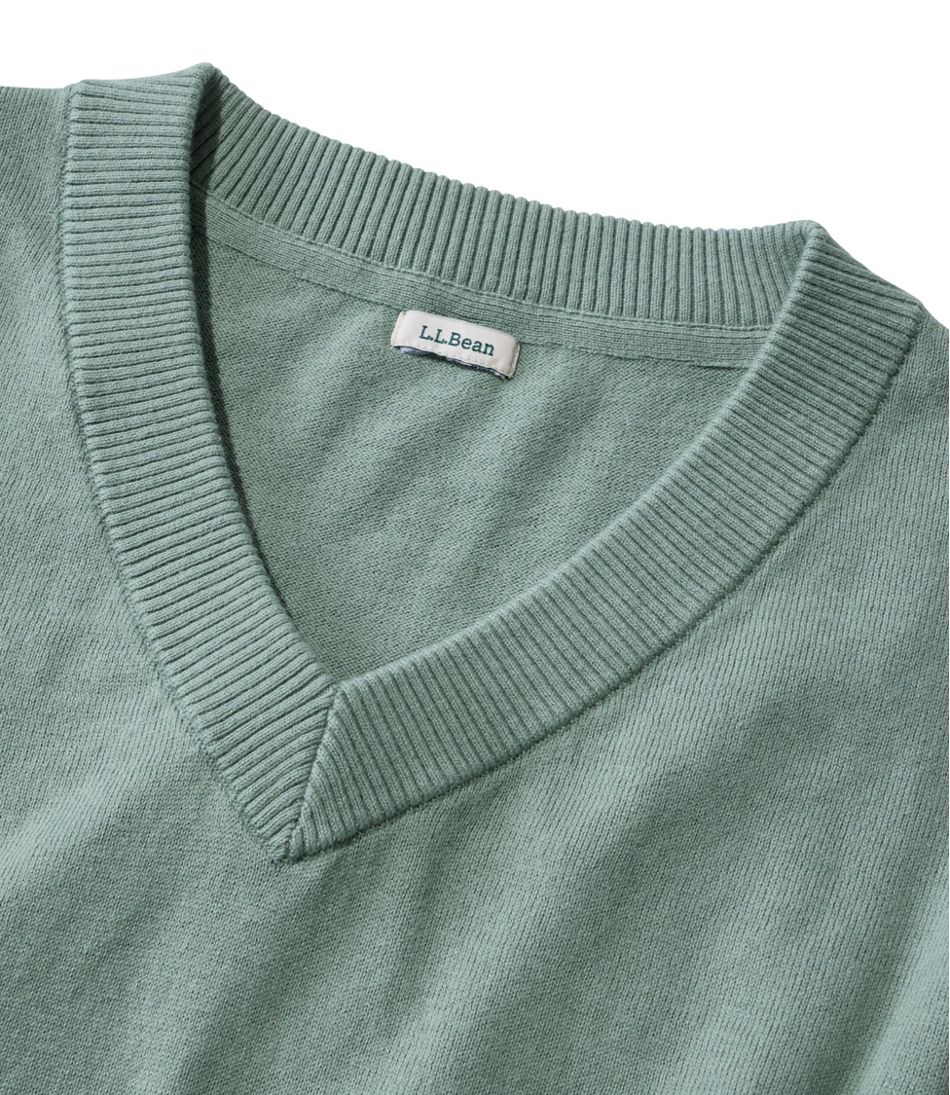 Women's Cotton/Cashmere Sweater, V-Neck - Image 4
