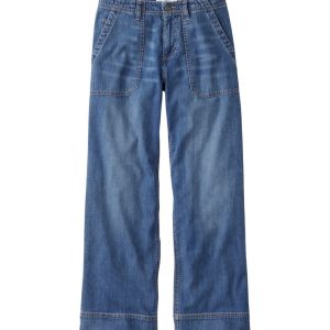 Women's Signature Utility Jeans, Mid-Rise Wide-Leg Ankle