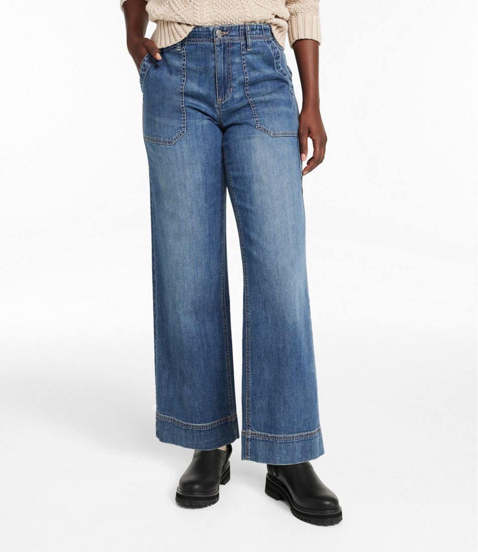 Women's Signature Utility Jeans, Mid-Rise Wide-Leg Ankle - Image 2