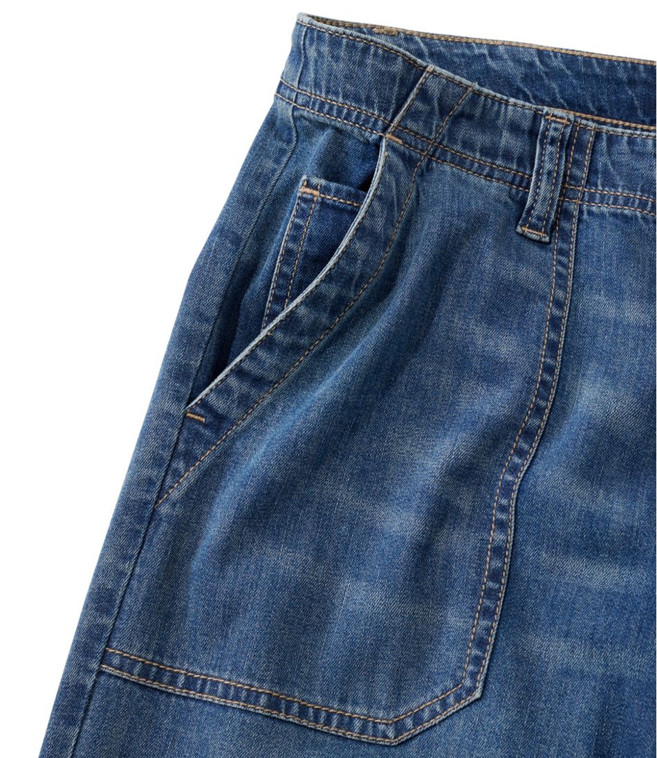 Women's Signature Utility Jeans, Mid-Rise Wide-Leg Ankle - Image 4