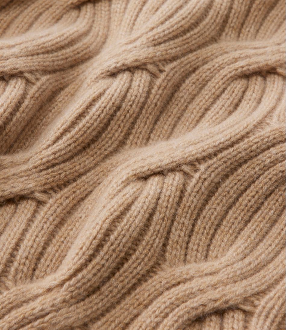 Women's Signature Premium Cashmere Cable Sweater, Crewneck - Image 5
