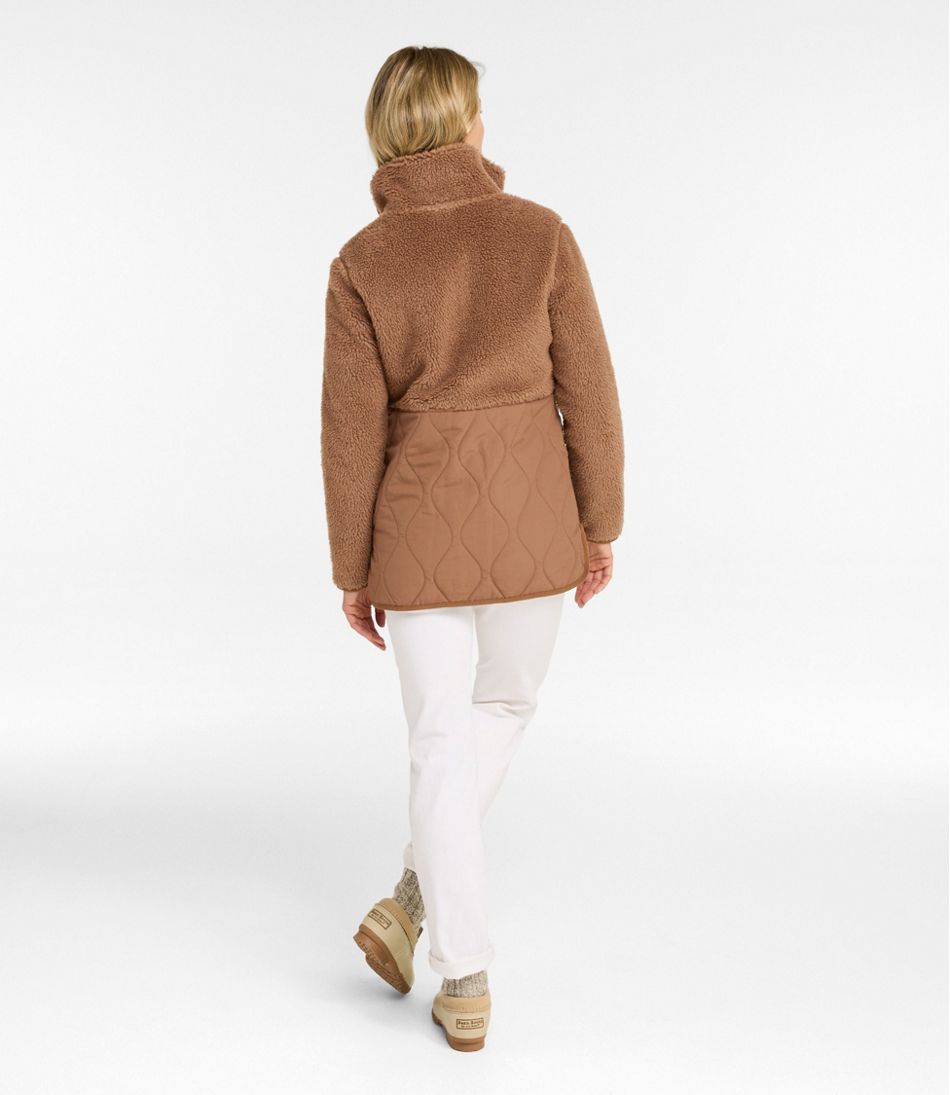 Women's Bean's Mixed Media Sherpa Fleece Jacket - Image 5