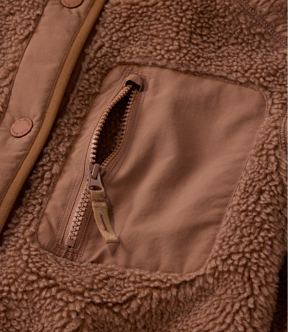 Women's Bean's Mixed Media Sherpa Fleece Jacket - Image 7