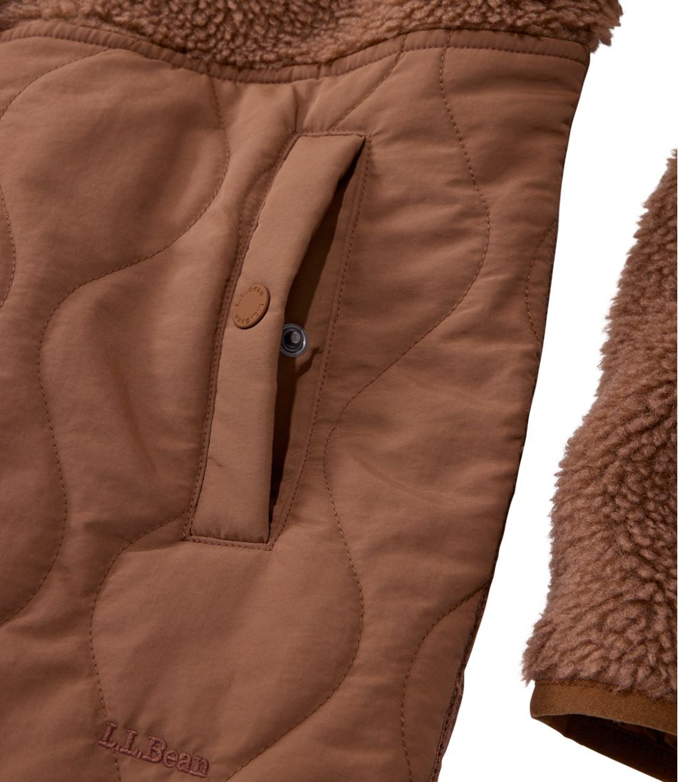 Women's Bean's Mixed Media Sherpa Fleece Jacket - Image 8