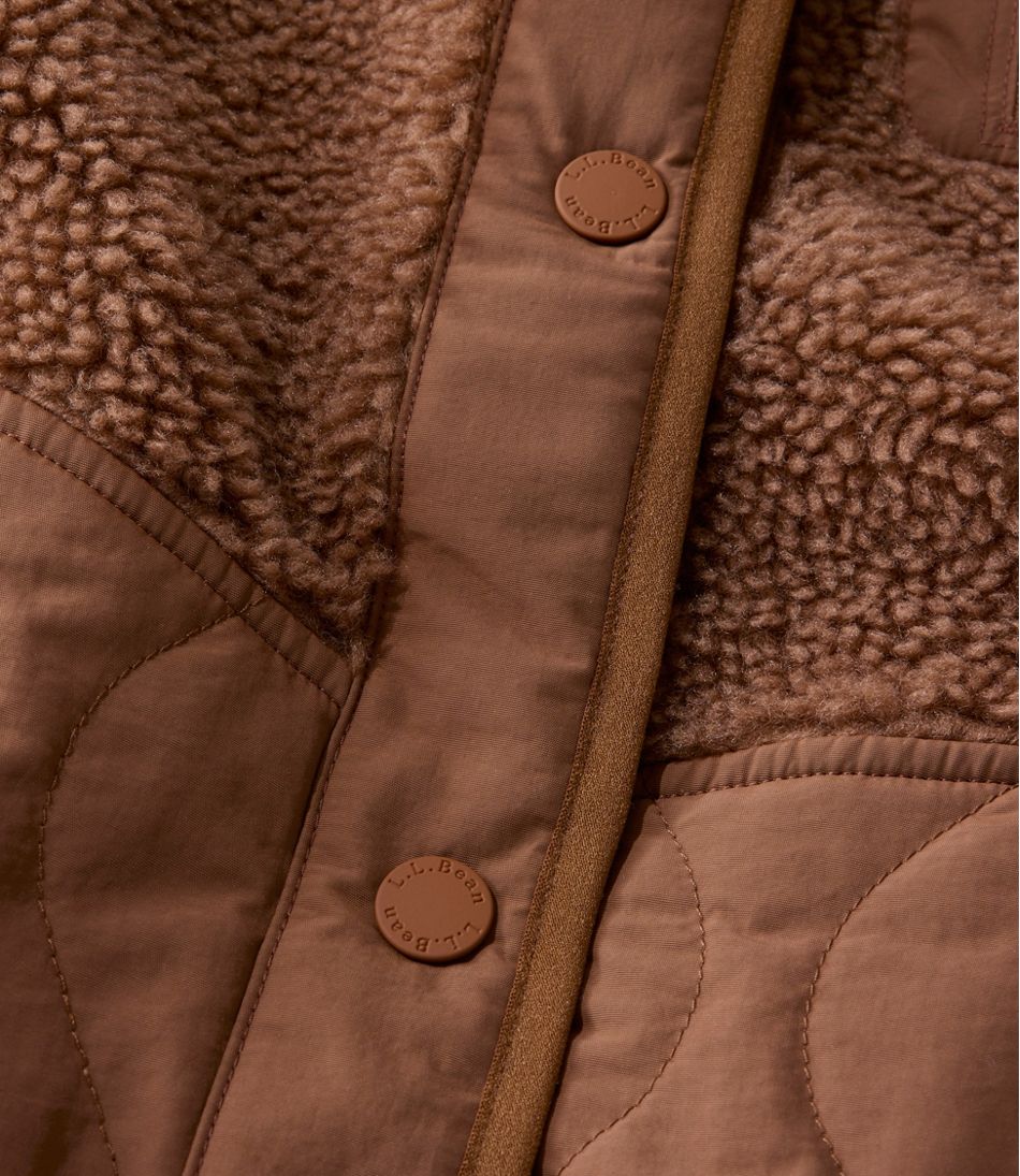 Women's Bean's Mixed Media Sherpa Fleece Jacket - Image 9