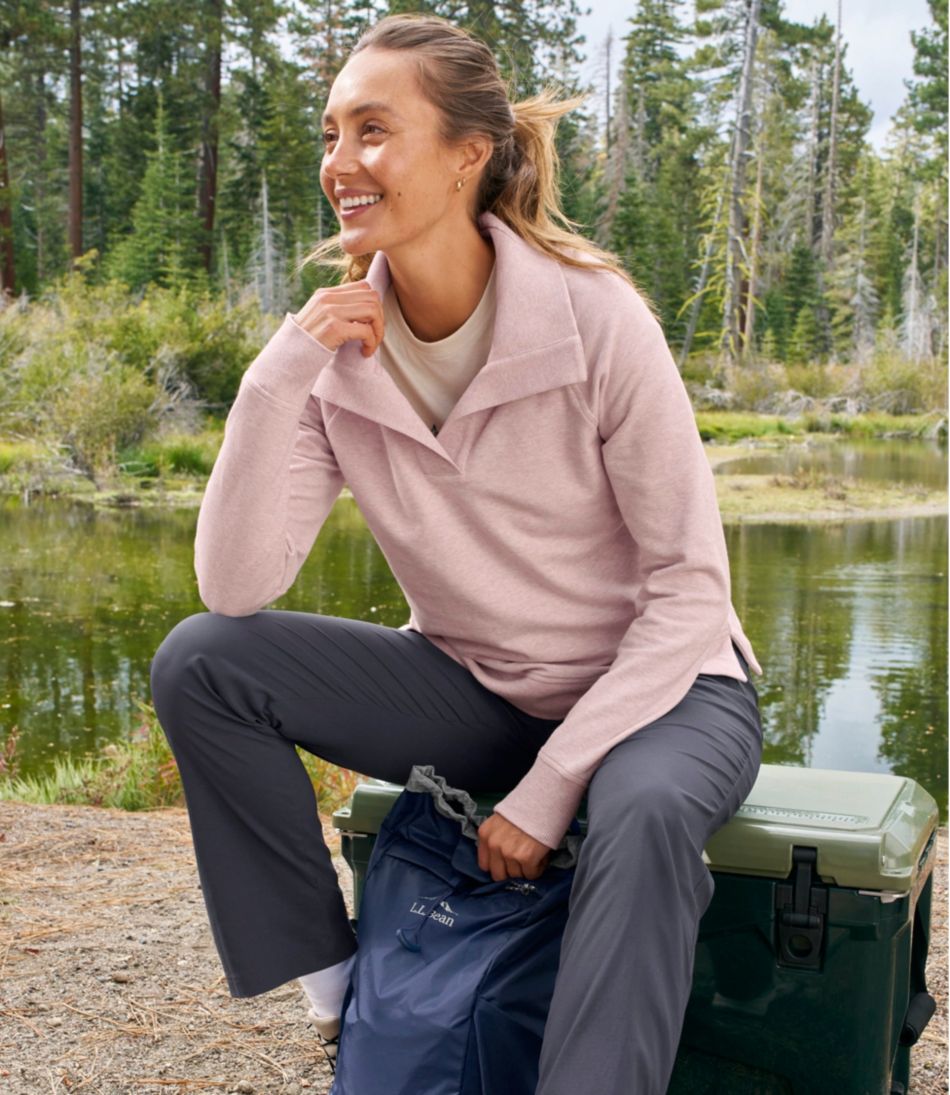 Women's Bean's Cozy Splitneck Pullover Sweatshirt - Image 7