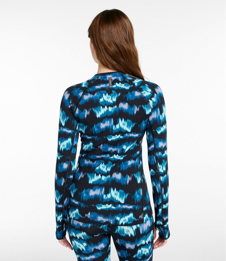 Women's L.L.Bean Heavyweight Base Layer Crew Top, Print - Image 3