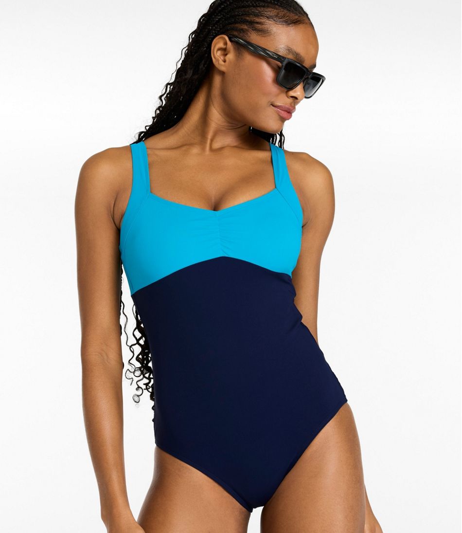 Women's Shaping Sweetheart Tanksuit, Colorblock - Image 2