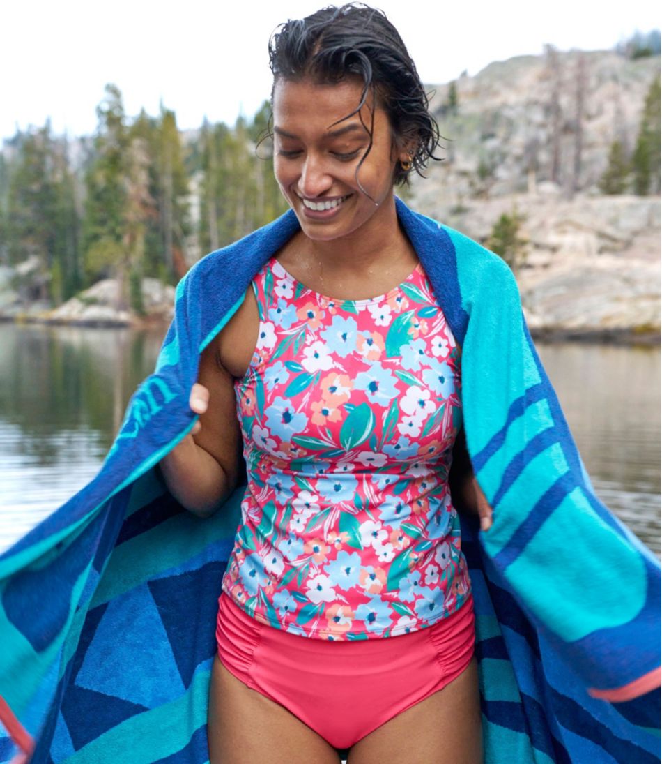 Women's BeanSport Highneck Tankini Top, Print - Image 4