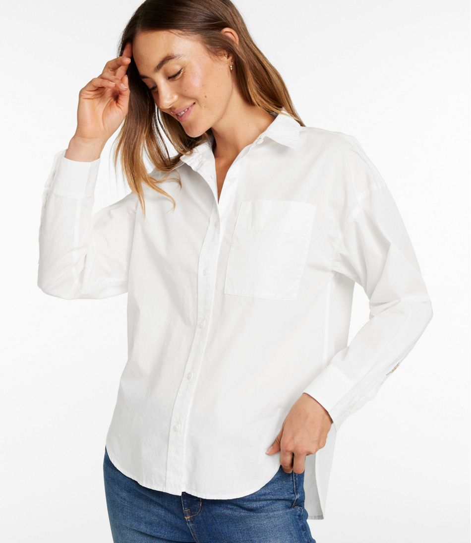 Women's Signature Premium Essential Poplin Shirt, Long-Sleeve - Image 2