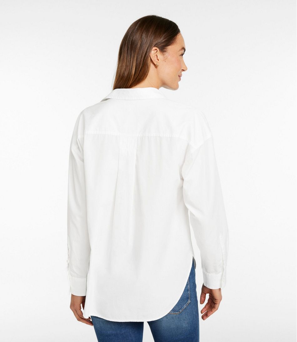 Women's Signature Premium Essential Poplin Shirt, Long-Sleeve - Image 3