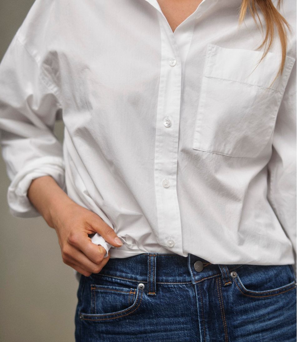 Women's Signature Premium Essential Poplin Shirt, Long-Sleeve - Image 7
