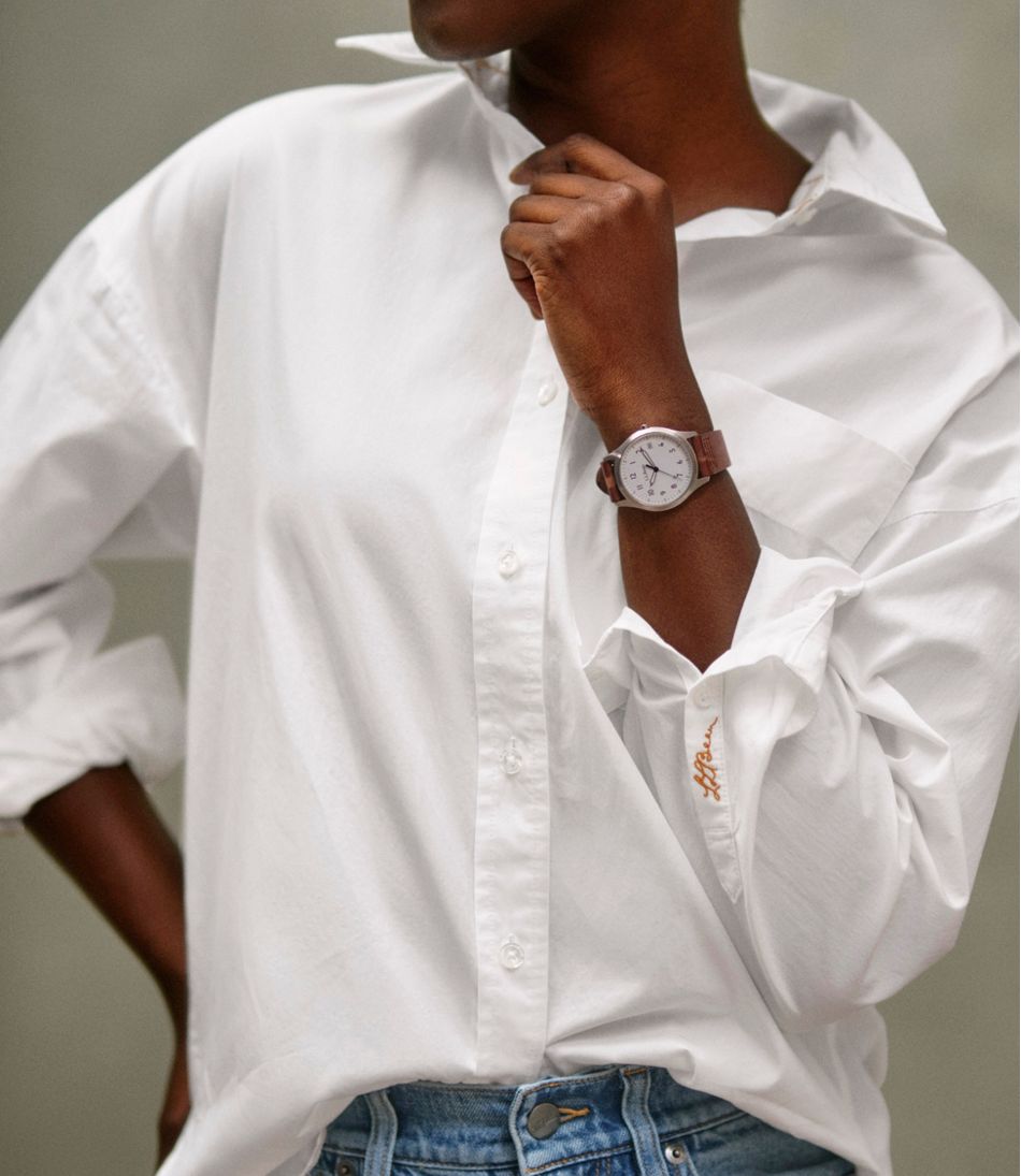 Women's Signature Premium Essential Poplin Shirt, Long-Sleeve - Image 8