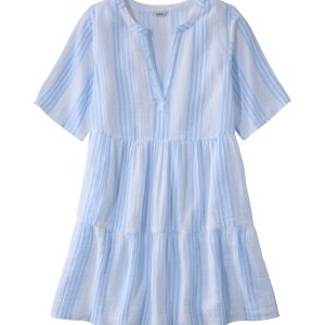 Women's Cloud Gauze Cover-Up, Tiered Dress Print