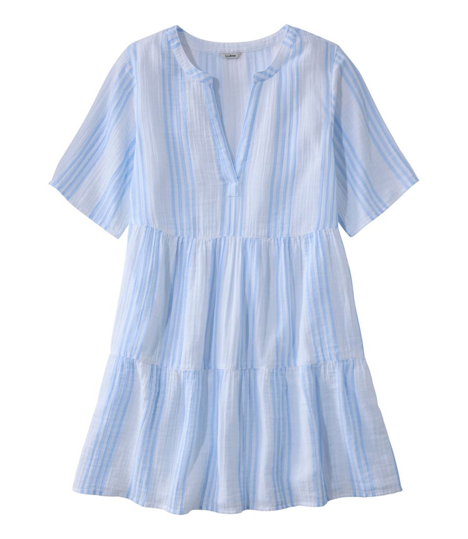 Women's Cloud Gauze Cover-Up, Tiered Dress Print