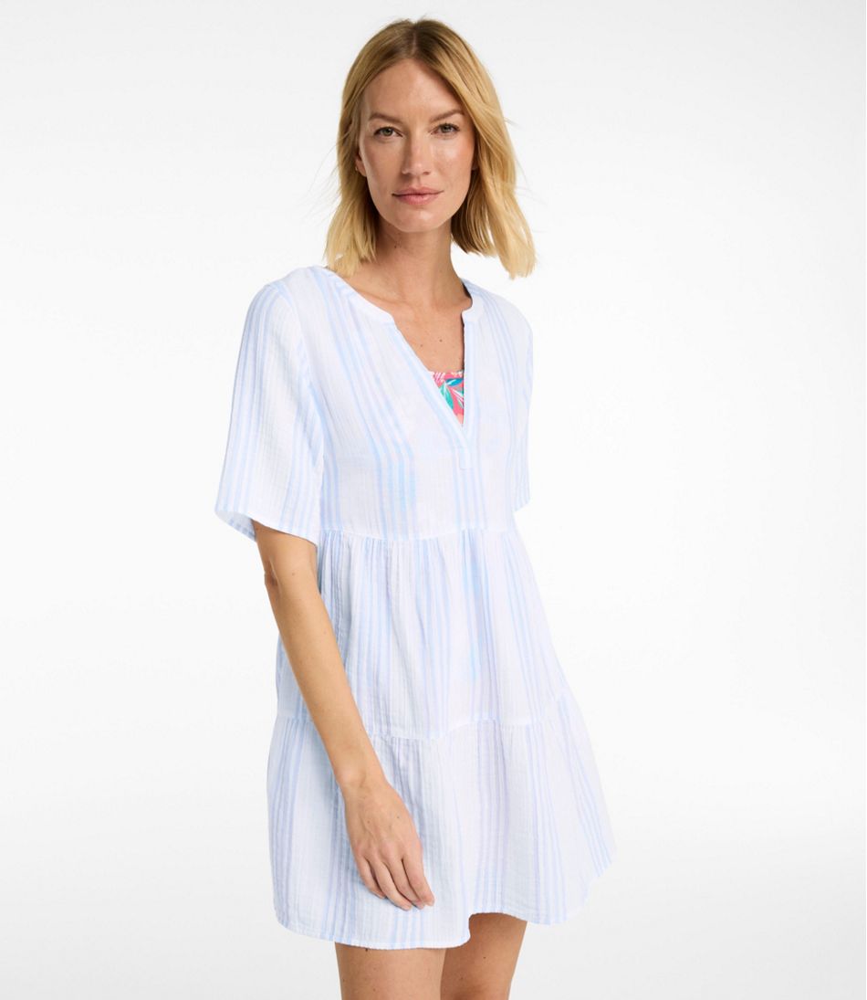 Women's Cloud Gauze Cover-Up, Tiered Dress Print - Image 2