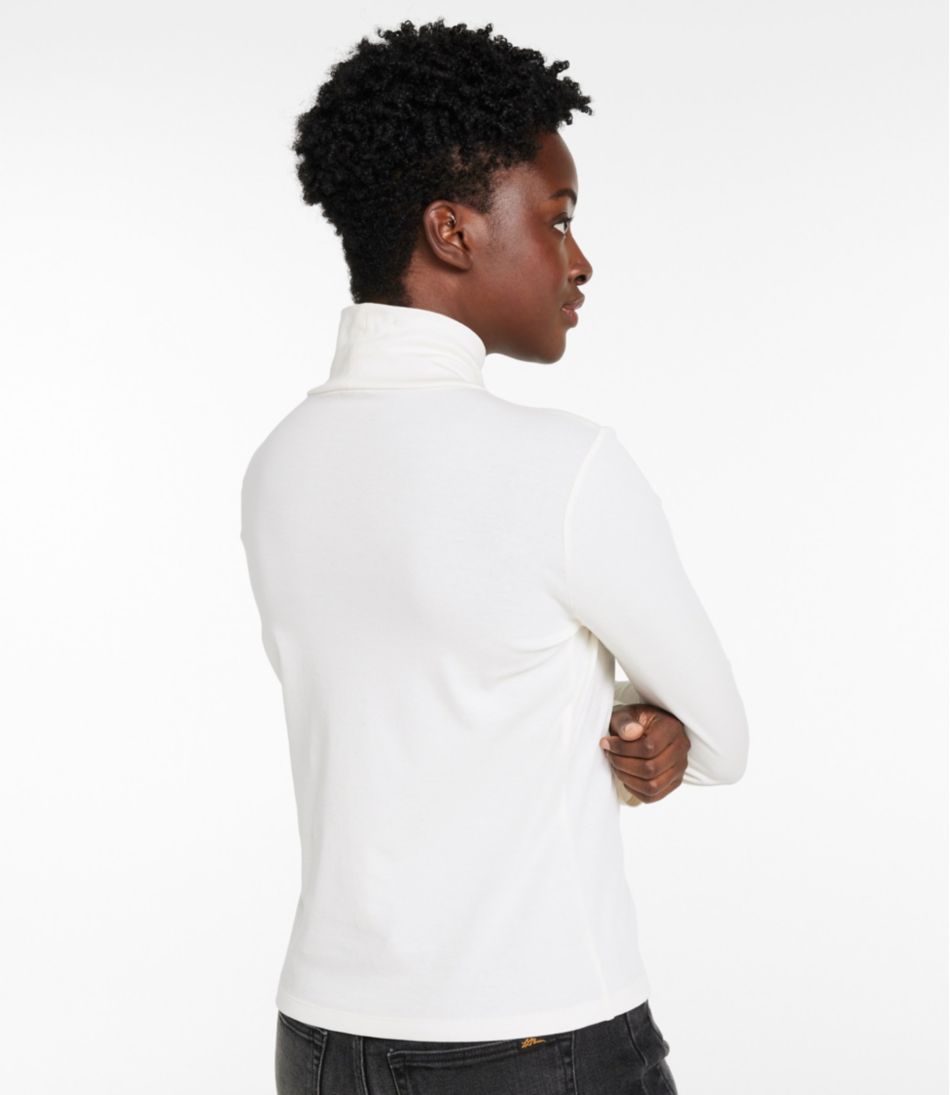 Women's Signature Lightweight Cotton Turtleneck - Image 3