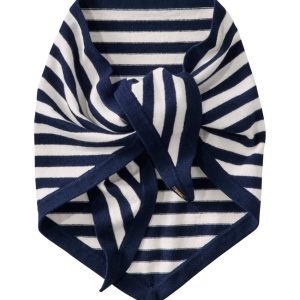 Women's Cotton/Cashmere Knit Triangle Scarf, Striped