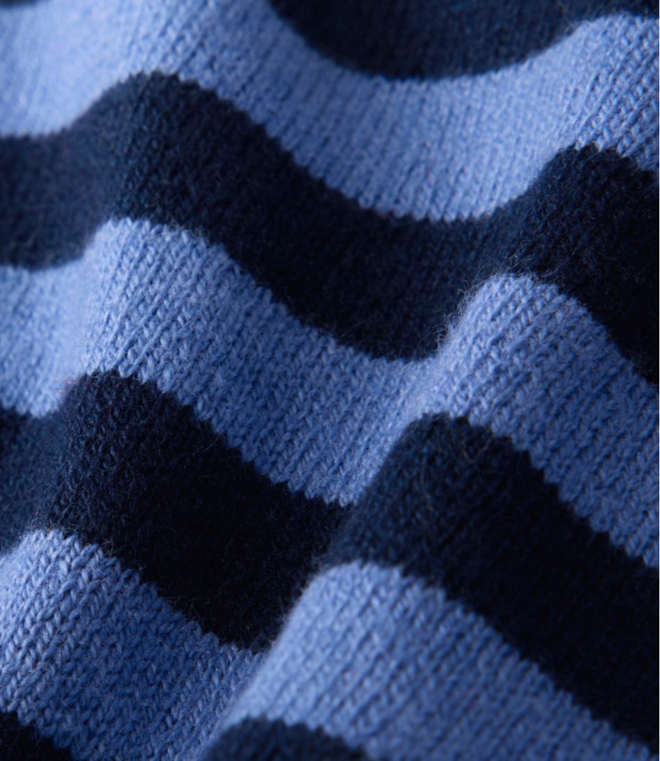 Women's Cotton/Cashmere Knit Triangle Scarf, Striped - Image 2