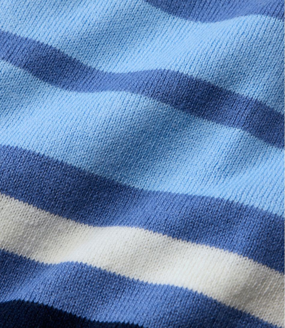 Women's Cotton/Cashmere Sweater, V-Neck Stripe - Image 5