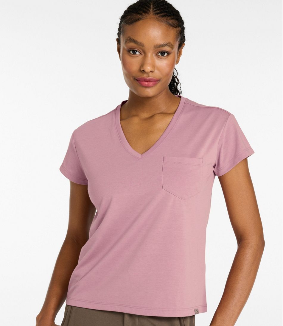 Women's Mountainside V-Neck Pocket Tee, Short Sleeve - Image 2
