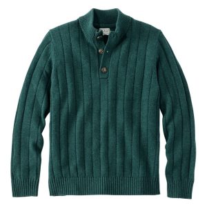 Men's Riverton Wool/Cotton Sweater, Mockneck