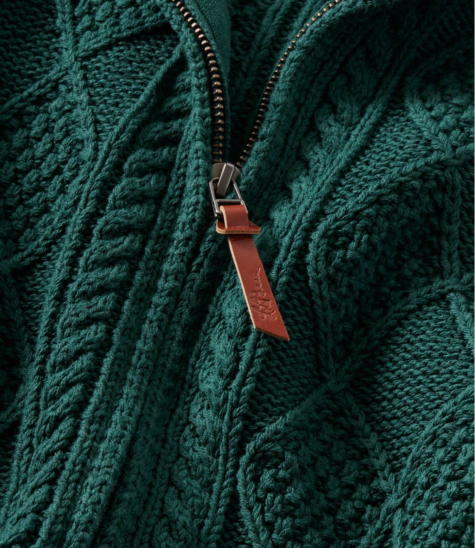Men's Signature Cotton Fisherman Sweater, Full-Zip - Image 7