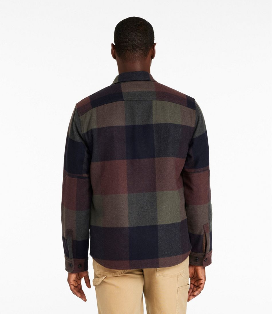 Men's Signature Wool Workshirt, Plaid - Image 3