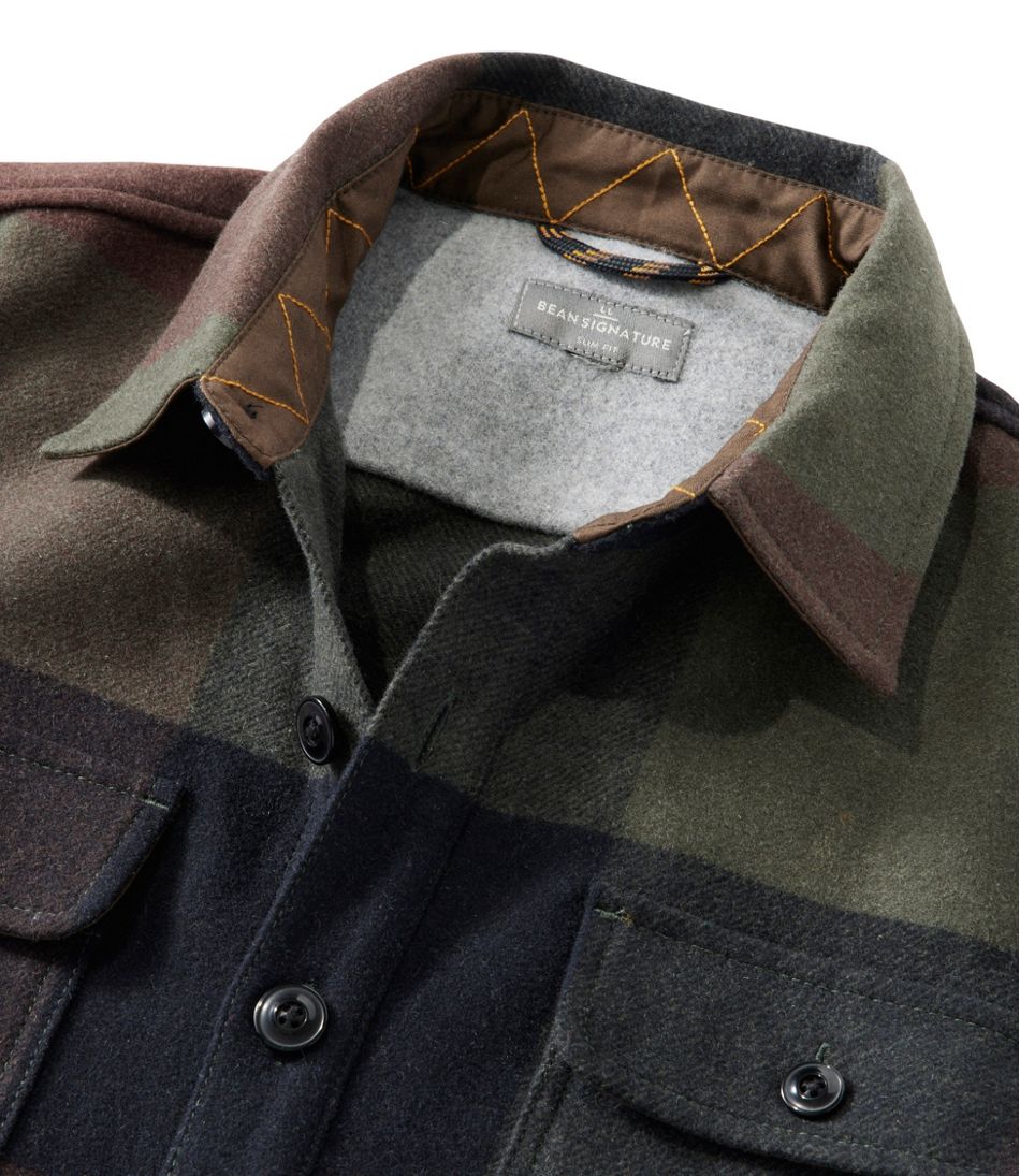 Men's Signature Wool Workshirt, Plaid - Image 4