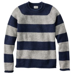 Men's Bean's Classic Ragg Wool Sweater, Rollneck, Stripe