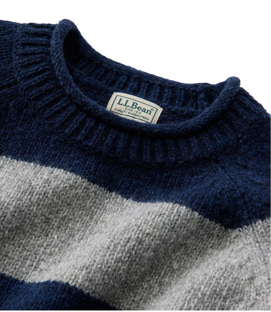 Men's Bean's Classic Ragg Wool Sweater, Rollneck, Stripe - Image 2