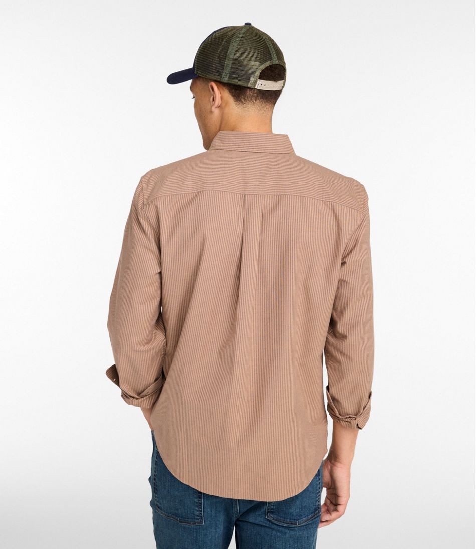 Men's Sunwashed Oxford Shirt, Slightly Fitted Untucked Fit, Stripe - Image 3