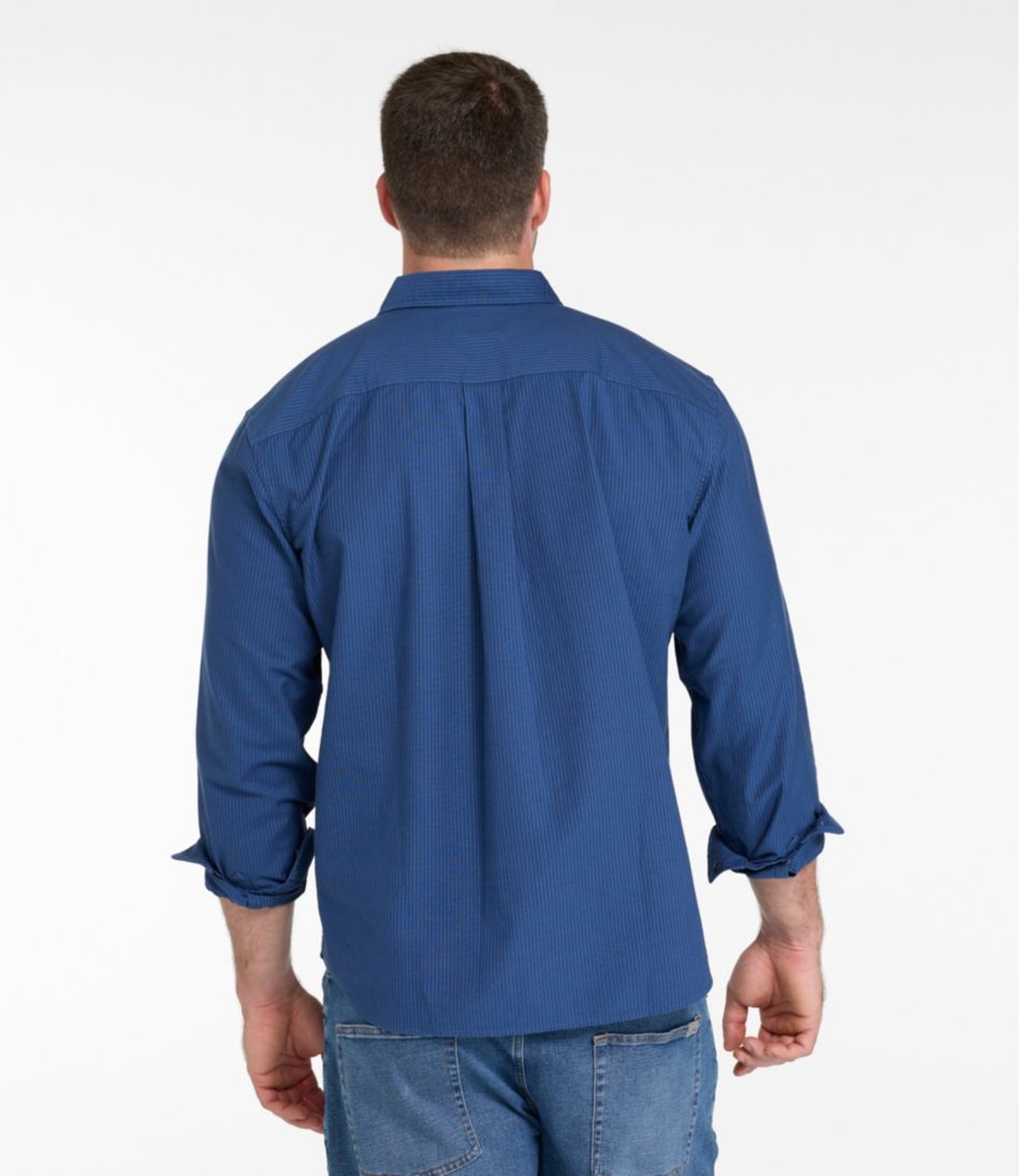 Men's Sunwashed Oxford Shirt, Slightly Fitted Untucked Fit, Stripe - Image 5