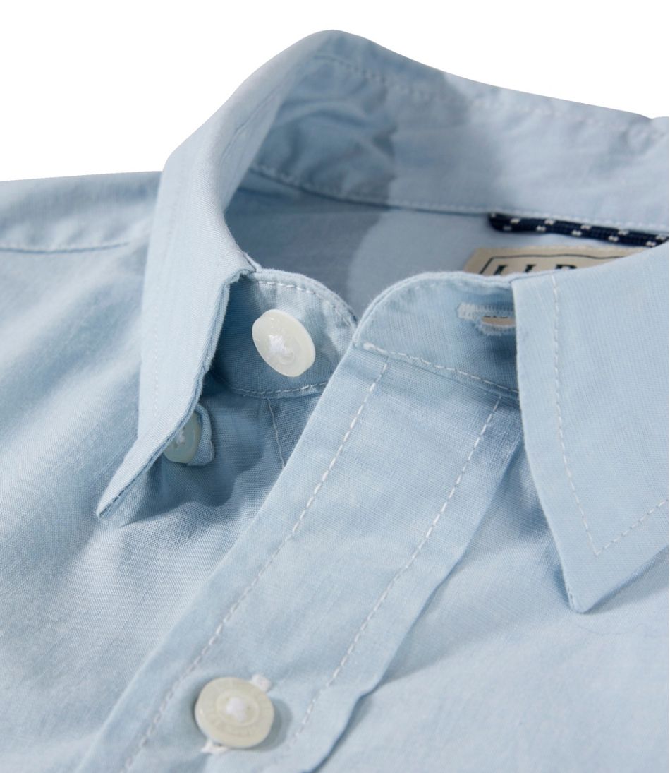 Men's Comfort Stretch Performance? Chambray Shirt, Long-Sleeve, Slightly Fitted Untucked Fit - Image 6