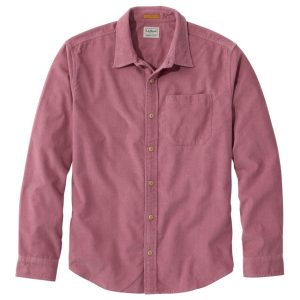 Men's Sunwashed Corduroy Shirt, Slightly Fitted Untucked Fit