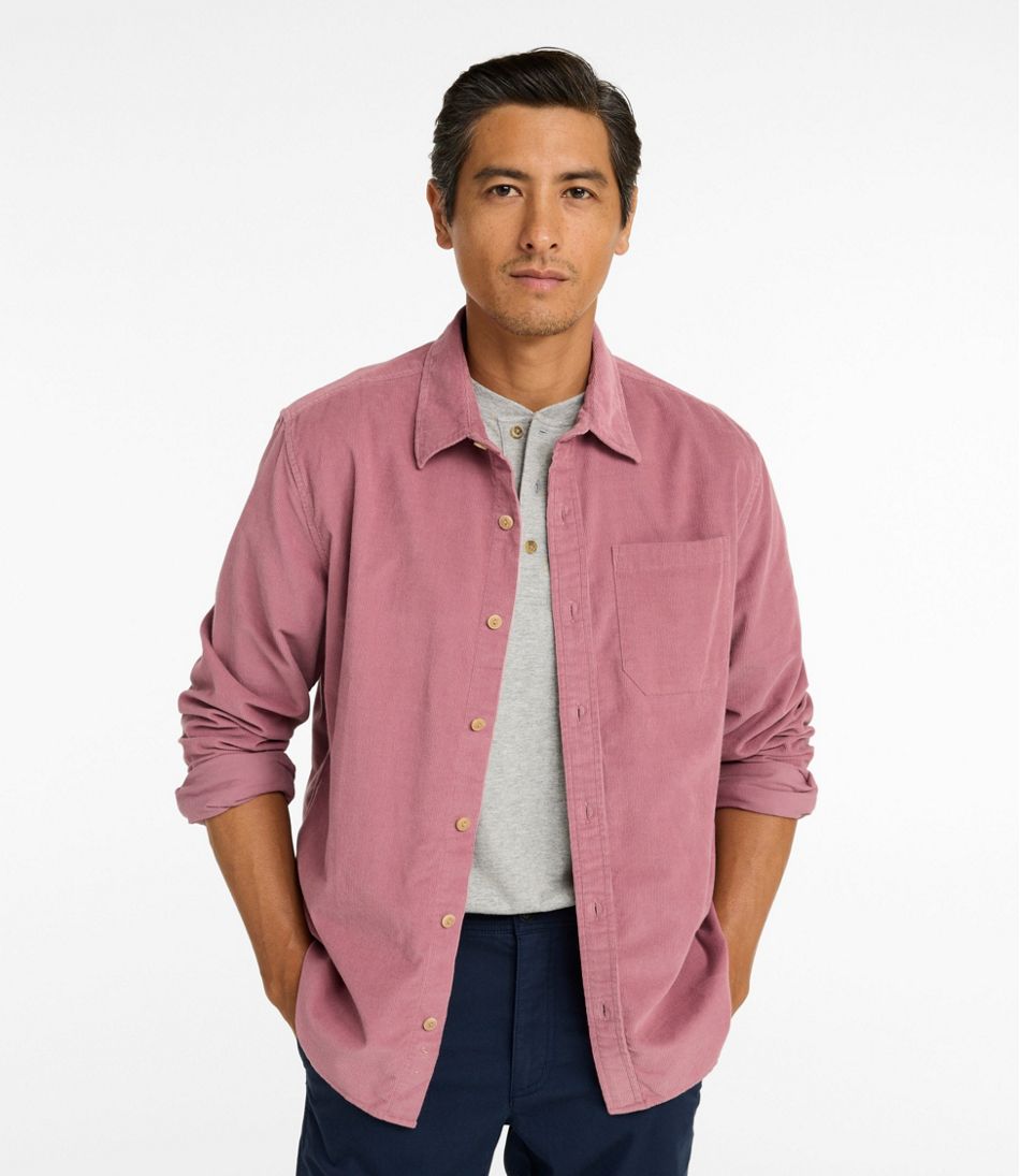 Men's Sunwashed Corduroy Shirt, Slightly Fitted Untucked Fit - Image 2